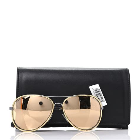 chanel mirrored pilot sunglasses|authentic chanel sunglasses.